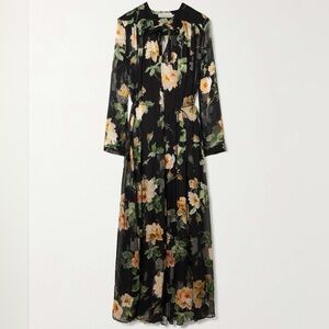 Zimmermann Luna belted gathered floral-print devoré-chiffon midi dress